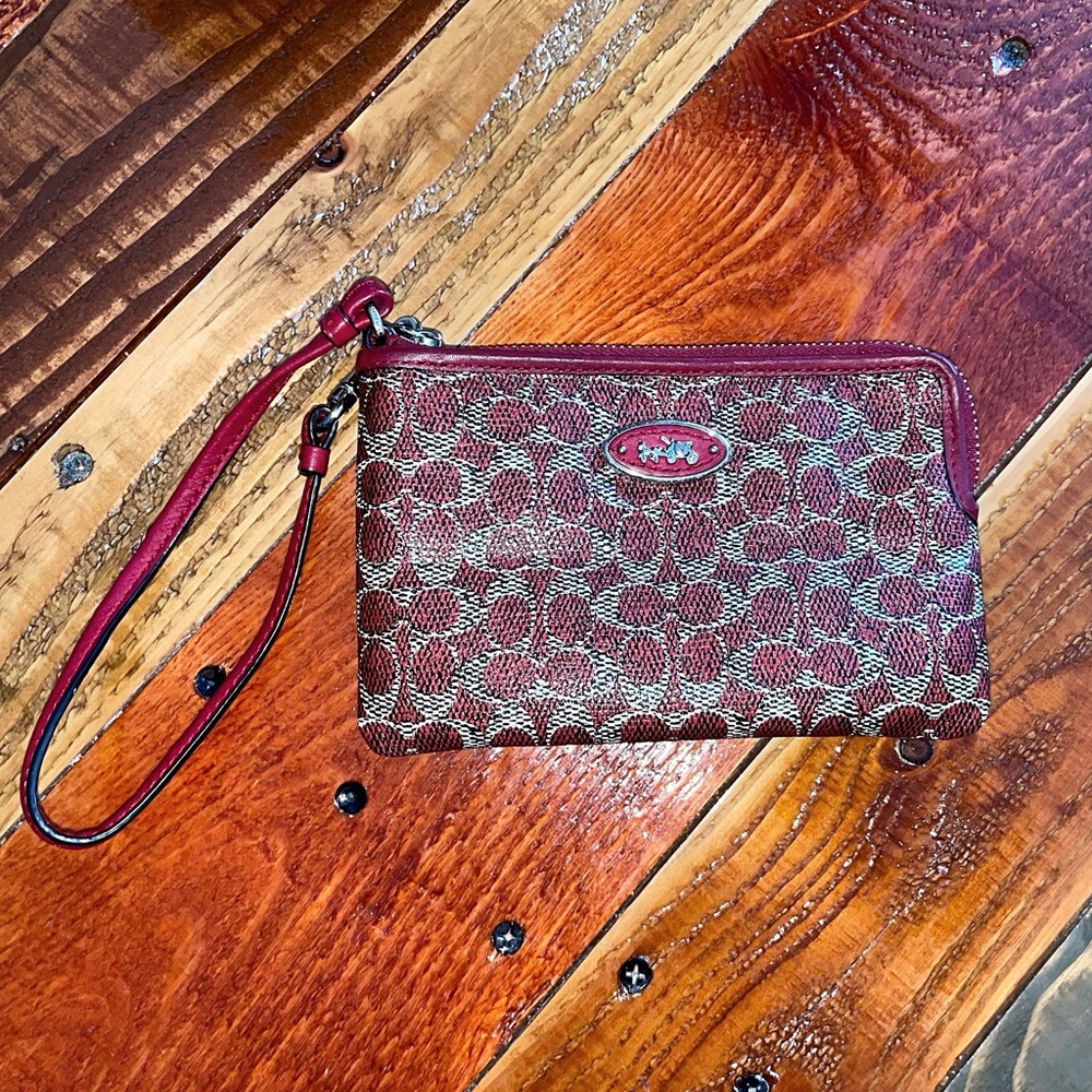 COACH Corner Zip Wristlet